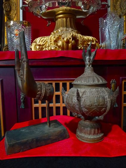 ทองเหลืองแท้เก่าโบราณสภาพเยี่ยมขนาดใหญ่