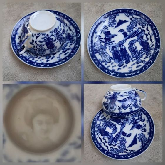 ชุดถ้วยและจานรองเปลือกไข่ ลายน้ำรูปเกอิชา
ตั้งแต่สมัยเมจิ