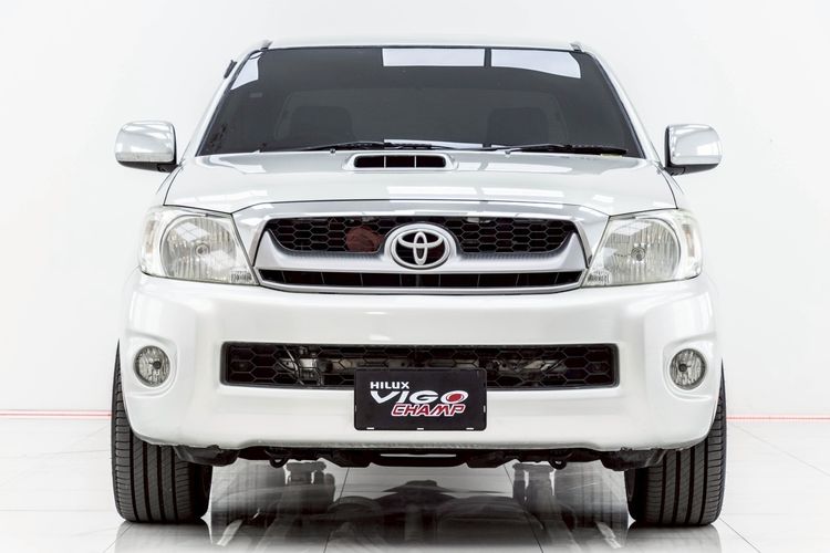 Toyota Hilux Vigo Champ 2010 Double Cab 2.5 E Pickup ดีเซล ไม่ติดแก๊ส เกียร์ธรรมดา เทา รูปที่ 4