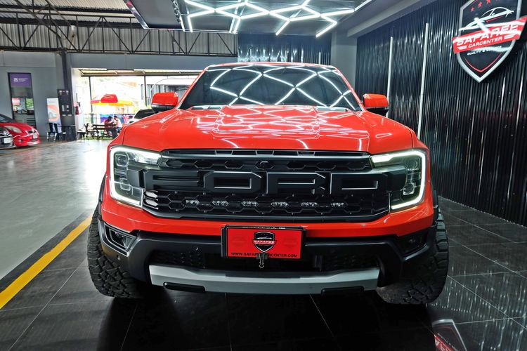 Ford Ranger 2023 Raptor 3.0 4WD Pickup เบนซิน เกียร์อัตโนมัติ ส้ม รูปที่ 2
