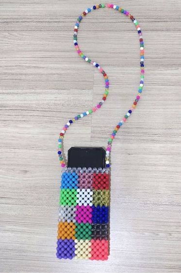 🌈 กระเป๋าลูกปัดแฮนด์เมดสีสด ใบเดียวในโลก 🌈 พร้อมส่ง
