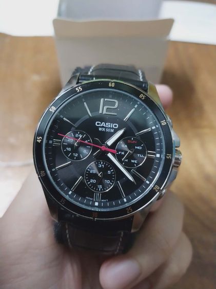 ดำ นาฬิกา Casio MTP-1374L-1A มือสอง ถ่านหมด (ลองใส่แค่ 1 ครั้ง) 