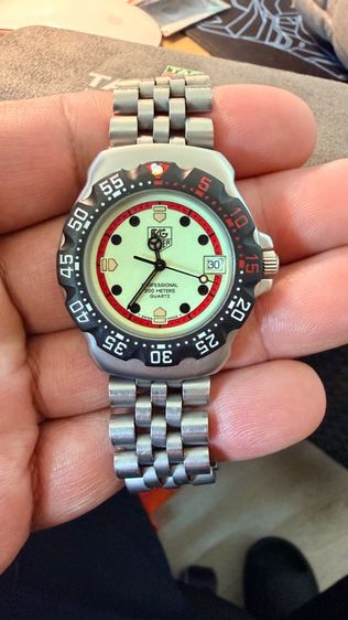 Vintage Full Face Luminescent Black Red Tag Heuer F1 Boy Size in perfect condition  รูปที่ 11