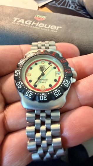 Vintage Full Face Luminescent Black Red Tag Heuer F1 Boy Size in perfect condition  รูปที่ 13