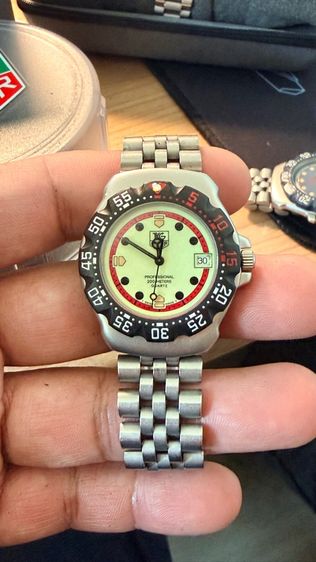 Vintage Full Face Luminescent Black Red Tag Heuer F1 Boy Size in perfect condition  รูปที่ 2