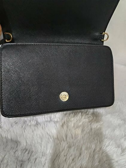 Used Tory หนังซาฟิโนสีดำ สายครอสถอดได้ ปรับได้ ใส่มือถือได้ สวย 9x3x6 นิ้ว  รูปที่ 2