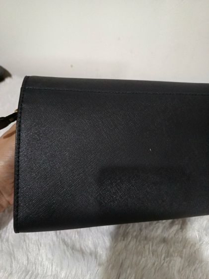 Used Tory หนังซาฟิโนสีดำ สายครอสถอดได้ ปรับได้ ใส่มือถือได้ สวย 9x3x6 นิ้ว  รูปที่ 10