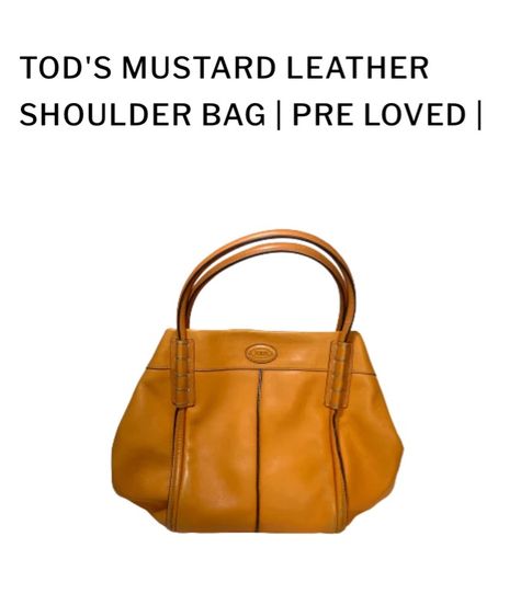 Tod‘s mustard leather shoulder bag รูปที่ 11