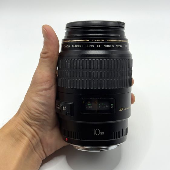 เลนส์มาโคร & ไมโคร Canon EF 100mm f2.8 Macro USM Made in Japan เลนส์มาโคร สภาพดี