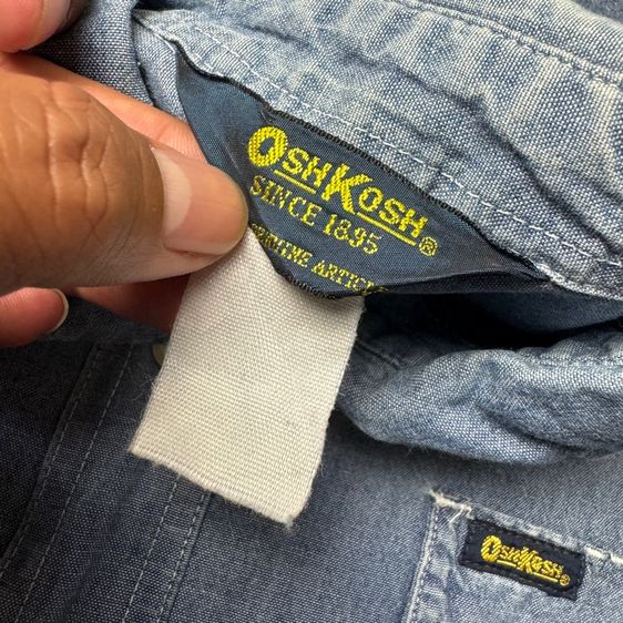 เสื้อเชิ้ต​ OshKosh USA Workwear 80s-90s Size L รูปที่ 4