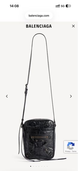 Balenciage MEN'S LE CITY VERTICAL CROSSBODY BAG IN BLACK รูปที่ 9
