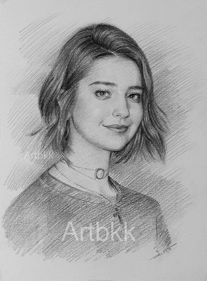 วาดภาพลายเส้นดรออิ้งคนเหมือนเป็นของขวัญ รูปที่ 4