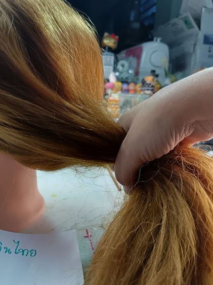 ส่งต่อ หัวหุ่นฝึกทำผมค่ะ สภาพดี รูปที่ 4