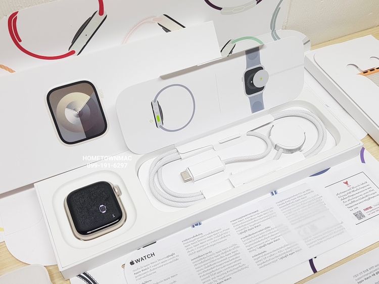 Apple Watch S9 41mm. Starlight Aluminum Starlight Sport Loop (GPS+Cellular) สวย ครบกล่อง มีประกัน+ของแถม รูปที่ 2