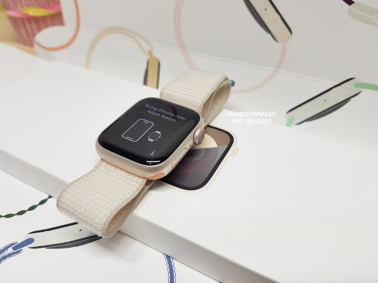 Apple Watch S9 41mm. Starlight Aluminum Starlight Sport Loop (GPS+Cellular) สวย ครบกล่อง มีประกัน+ของแถม รูปที่ 3