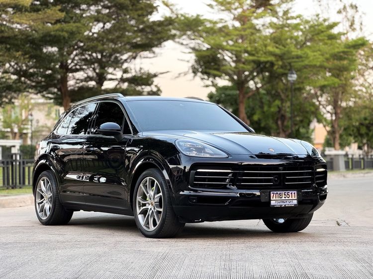 Porsche Cayenne 2022 3.0 V6 Hybrid Utility-car ปลั๊กอินไฮบริด (PHEV) ไม่ติดแก๊ส เกียร์อัตโนมัติ ดำ รูปที่ 3