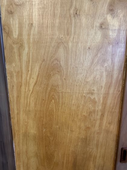 บานประตู บานเลื่อน โครงไม้ยางและแผ่นกลางไม้ MDF สีน้ำตาล รูปที่ 6