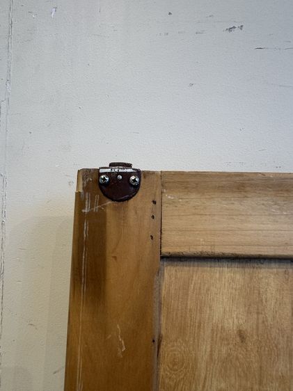 บานประตู บานเลื่อน โครงไม้ยางและแผ่นกลางไม้ MDF สีน้ำตาล รูปที่ 10