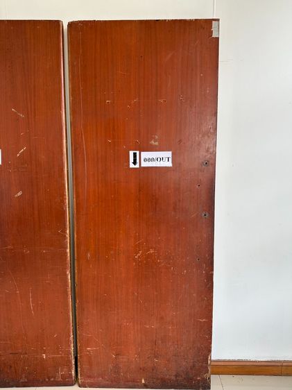 ประตู บานพับ ลวดลายไทยบนไม้อัด ปิดแผ่นอคีลิคใส โครงประตูไม้จริง (แบบที่ 2 ลายไทย 2 ด้าน)  รูปที่ 10