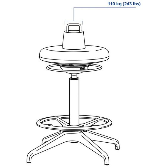 เก้าอี้กึ่งนั่งกึ่งยืน IKEA LIDKULLEN รูปที่ 4