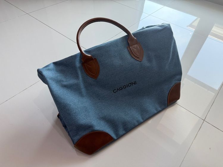 กระเป๋าแบรนด์ CAGGIONI  (ผ้าแคนวางสแต่งหนัง) ขนาด 20 นิ้ว มือสองสภาพไม่ผ่านการใช้งาน รูปที่ 2