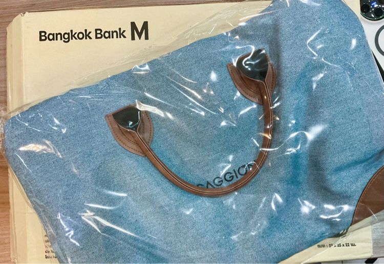 กระเป๋าแบรนด์ CAGGIONI  (ผ้าแคนวางสแต่งหนัง) ขนาด 20 นิ้ว มือสองสภาพไม่ผ่านการใช้งาน รูปที่ 6