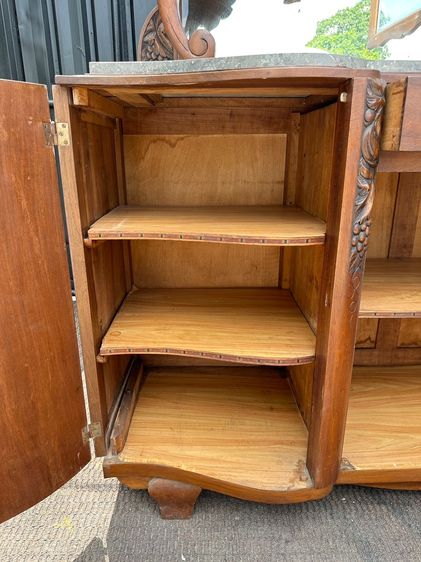 ตู้เก็บของ สไตล์วินเทจ 5 บานเปิดทึบ 1 บานเปิดกระจก 1 ลิ้นชัก  รูปที่ 9