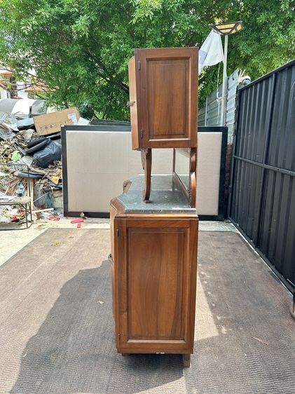 ตู้เก็บของ สไตล์วินเทจ 5 บานเปิดทึบ 1 บานเปิดกระจก 1 ลิ้นชัก  รูปที่ 4