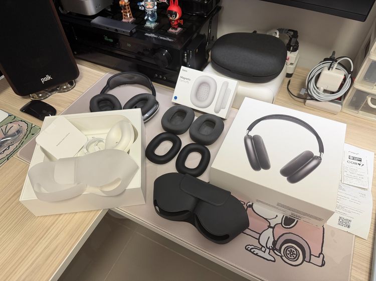 Apple หูฟัง Airpods Max Lightning สีเทา Space Gray อุปกรณ์ครบกล่อง + ของแถม