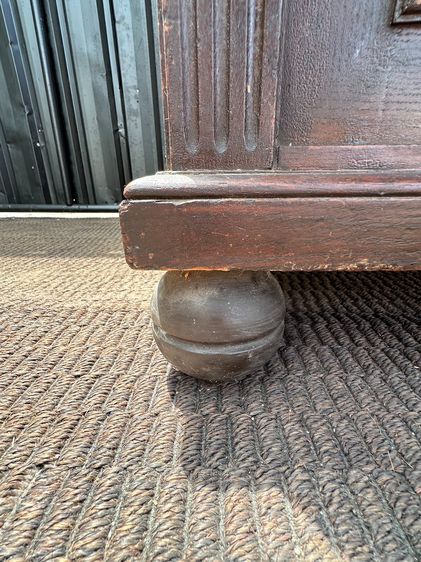 โต๊ะเครื่องแป้ง ไม้โอ็ค สไตล์วินเทจ 2 ชั้นวาง 2 ลิ้นชัก 2 บานเปิด มือจับทองเหลือง ขากลึงกลม  รูปที่ 17