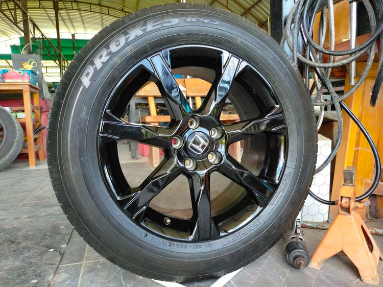 แม็กฮอนด้า ขอบ18 สีอบpowder coat พร้อมยางโตโย 235 60 18 ปี22 ยางสวยทุกเส้นตามรูปใส่ CRV g3 t4 g5 g6 ได้เลย