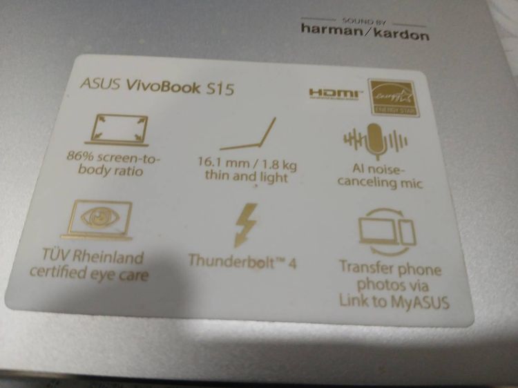ขายมือสอง Notebook Asus S15  I7 1165G7 Ram16G M.2 512G รูปที่ 9