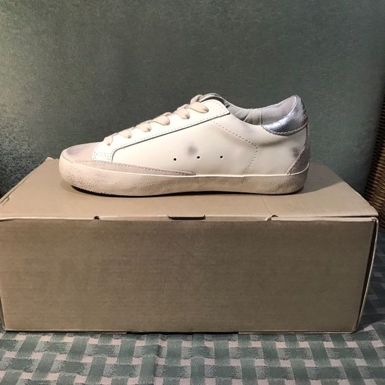 Golden Goose Super-Star White Ice Gray Gold Glitter (Women's)  รูปที่ 9
