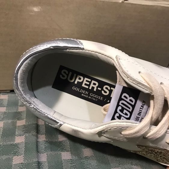 Golden Goose Super-Star White Ice Gray Gold Glitter (Women's)  รูปที่ 5