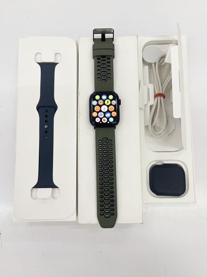 ยาง เขียว Apple Watch Series 9 (GPS) 45 MM สายแท้ สภาพเยี่ยม แบต 96 ครบ ราคาถูกใจ