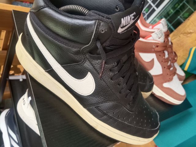 Nike Court Vision Mid Black White รูปที่ 7