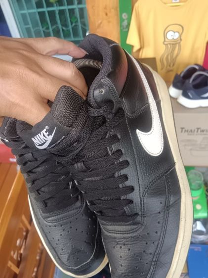 Nike Court Vision Mid Black White รูปที่ 4