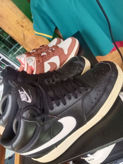 Nike Court Vision Mid Black White รูปที่ 6