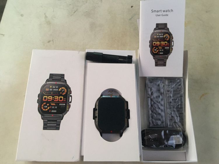 ดำ ซิลิโคน นาฬิกาข้อมือ Smart Watch