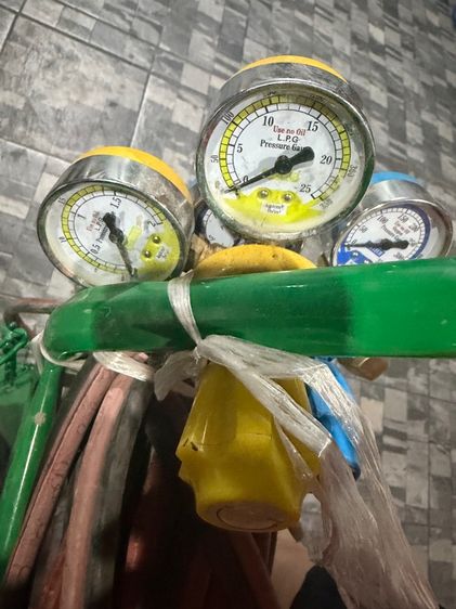 ชุดแก๊สสนามครบชุดพร้อมใช้เกจ์ลมเกจ์แก๊ส หัวตัด รูปที่ 2