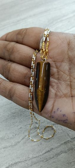 สร้อยคองานจิวไม่ลอกไม่ดำจี้หินไทเกอร์อายแท้