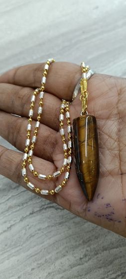 สร้อยคองานจิวไม่ลอกไม่ดำจี้หินไทเกอร์อายแท้ รูปที่ 12