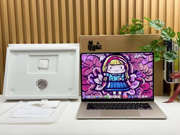 Apple แมค โอเอส 8 กิกะไบต์ อื่นๆ ไม่ใช่ MacBook Air 15-inch M2 2023 Ram8GB SSD256GB Starlight 