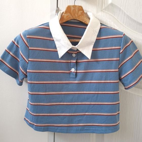 แขนสั้น EU 38 ขายถูกค่ะ​ เสื้อโปโลครอป​ แบรนด์​ SHEIN​ มือ​ 2