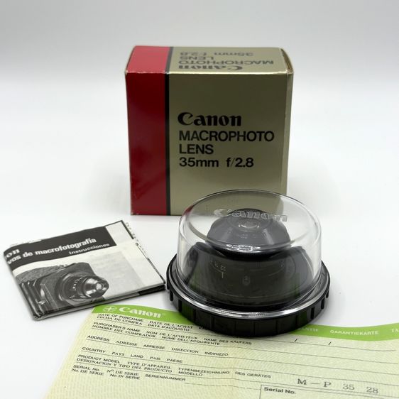 เลนส์มาโคร & ไมโคร Canon Macrophoto 35mm f2.8 ของใหม่เก่าเก็บ ครบกล่องเดิม