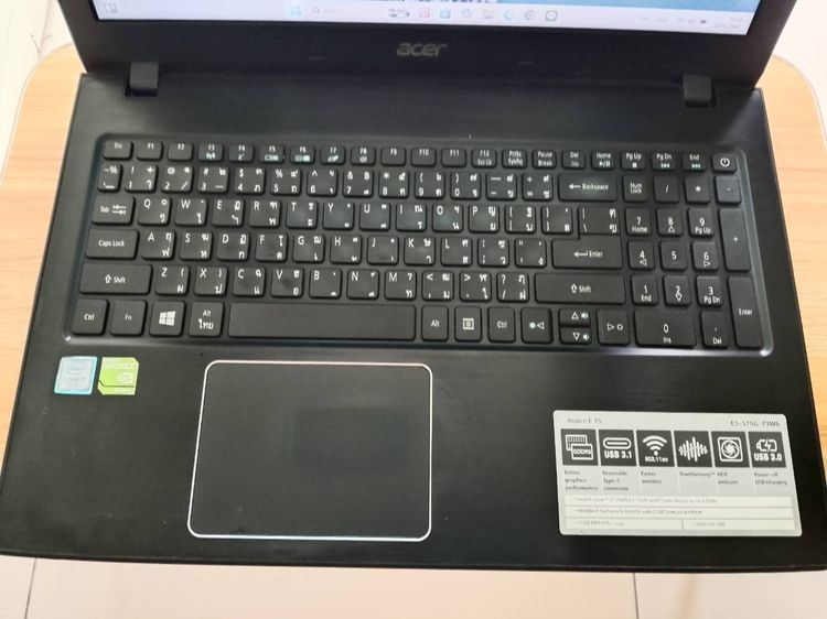 ACER Aspire E5-575G หน้าจอ 15.6 นิ้ว ราคา 4,980.-บาท ใช้งานทั่วไป และเล่นเกมส์ไม่หนักมากได้  จัดส่งฟรี ทั่วประเทศ  รูปที่ 2
