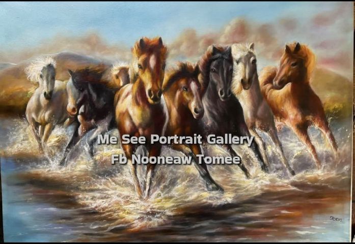 ภาพวาดม้า8ตัว