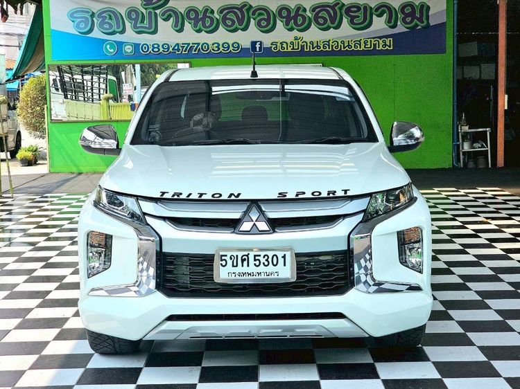 Mitsubishi Triton 2020 2.5 GLX Pickup ดีเซล ไม่ติดแก๊ส เกียร์ธรรมดา ขาว รูปที่ 2
