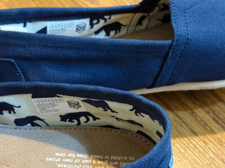 TOMS Classic Navy Canvas US 9 รูปที่ 7