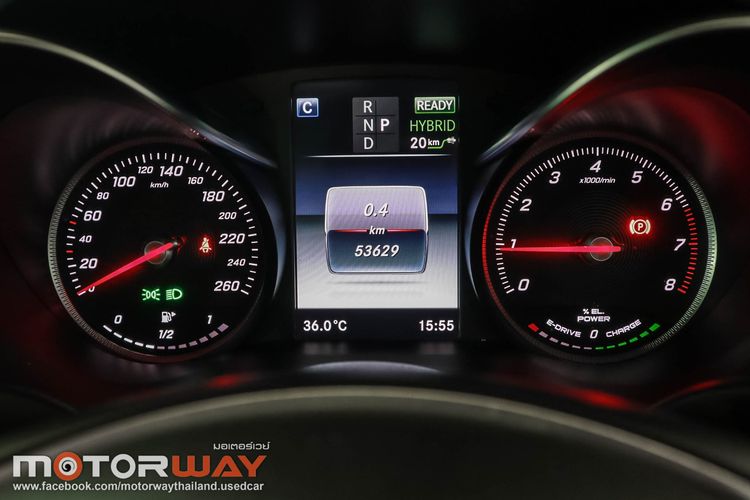 Mercedes-Benz C-Class 2017 C350 Sedan ปลั๊กอินไฮบริด (PHEV) เกียร์อัตโนมัติ ดำ รูปที่ 2